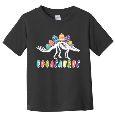 Eggasaurus Dino Stegosaurus Easter Egg Dinosaur Toddler T-Shirt