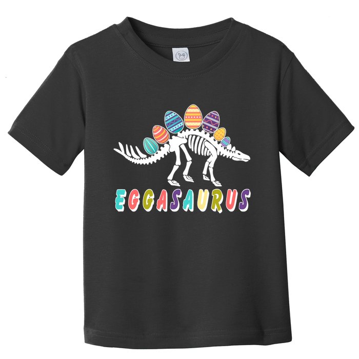 Eggasaurus Dino Stegosaurus Easter Egg Dinosaur Toddler T-Shirt