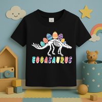 Eggasaurus Dino Stegosaurus Easter Egg Dinosaur Toddler T-Shirt