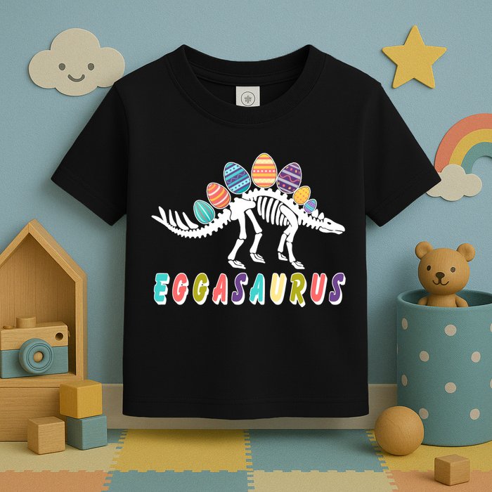Eggasaurus Dino Stegosaurus Easter Egg Dinosaur Toddler T-Shirt