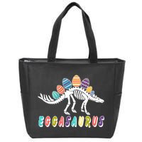 Eggasaurus Dino Stegosaurus Easter Egg Dinosaur Zip Tote Bag