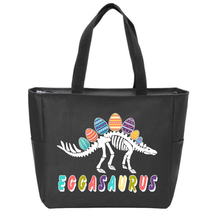 Eggasaurus Dino Stegosaurus Easter Egg Dinosaur Zip Tote Bag