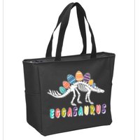 Eggasaurus Dino Stegosaurus Easter Egg Dinosaur Zip Tote Bag