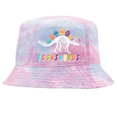 Eggasaurus Dino Stegosaurus Easter Egg Dinosaur Tie-Dyed Bucket Hat