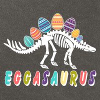 Eggasaurus Dino Stegosaurus Easter Egg Dinosaur Cotton Canvas Backpack