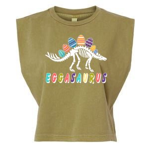 Eggasaurus Dino Stegosaurus Easter Egg Dinosaur Garment-Dyed Women's Muscle Tee