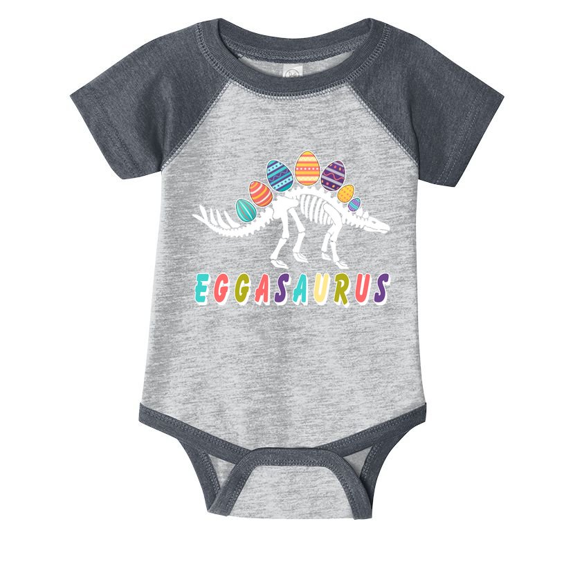 Eggasaurus Dino Stegosaurus Easter Egg Dinosaur Infant Baby Jersey Bodysuit