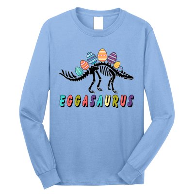 Eggasaurus Dino Stegosaurus Easter Egg Dinosaur Long Sleeve Shirt