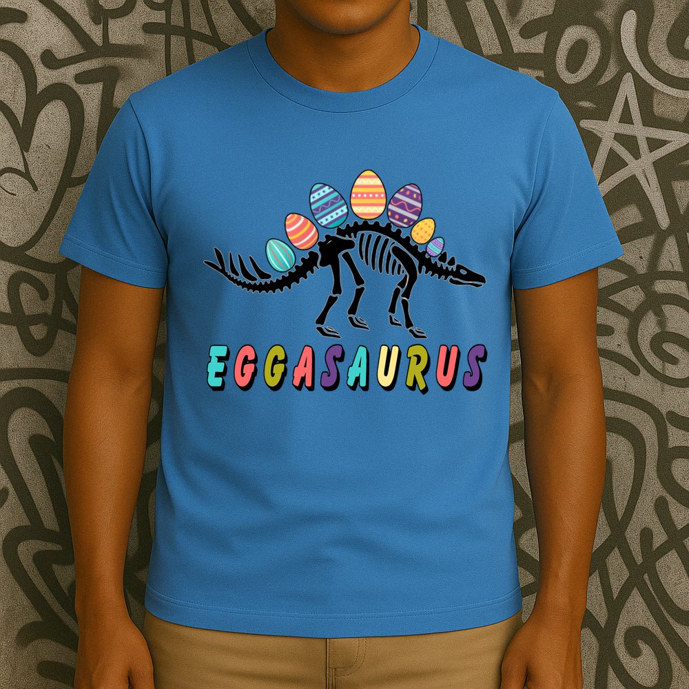 Eggasaurus Dino Stegosaurus Easter Egg Dinosaur T-Shirt