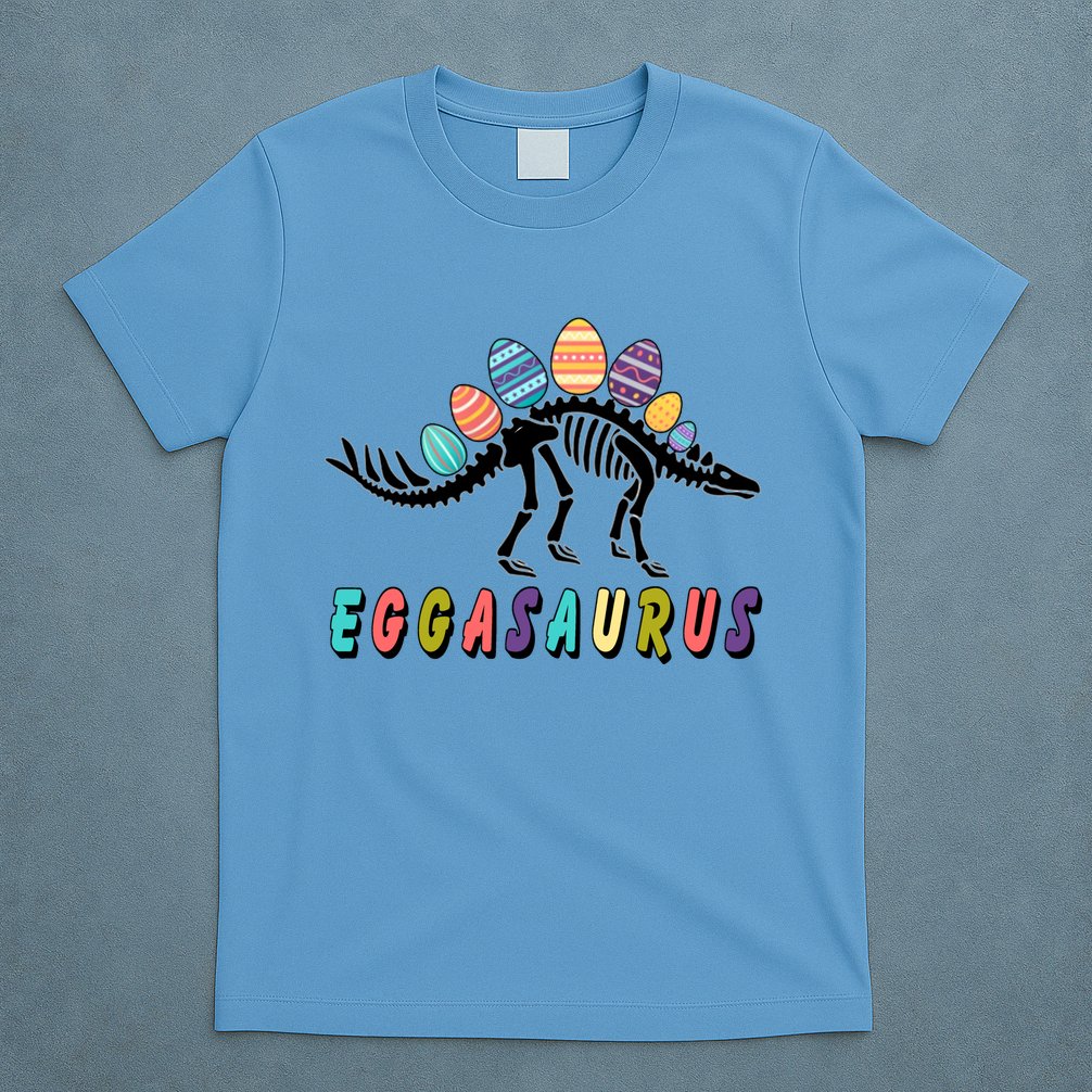 Eggasaurus Dino Stegosaurus Easter Egg Dinosaur T-Shirt
