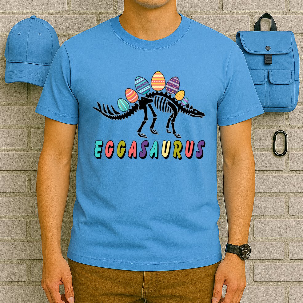Eggasaurus Dino Stegosaurus Easter Egg Dinosaur T-Shirt