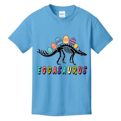 Eggasaurus Dino Stegosaurus Easter Egg Dinosaur Kids T-Shirt