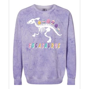 Eggasaurus Plateosaurus Funny Cute Easter Colorblast Crewneck Sweatshirt