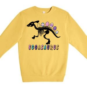 Eggasaurus Plateosaurus Funny Cute Easter Premium Crewneck Sweatshirt