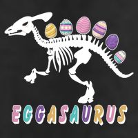 Eggasaurus Plateosaurus Funny Cute Easter 7 Panel Mesh Trucker Snapback Hat