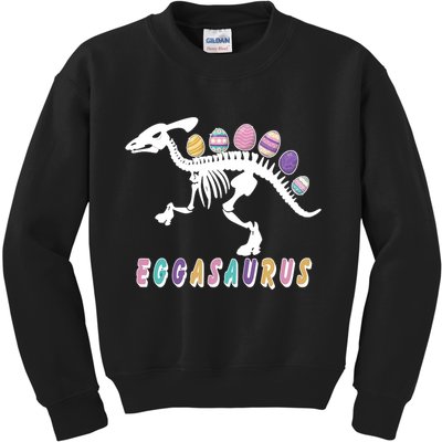Eggasaurus Plateosaurus Funny Cute Easter Kids Sweatshirt