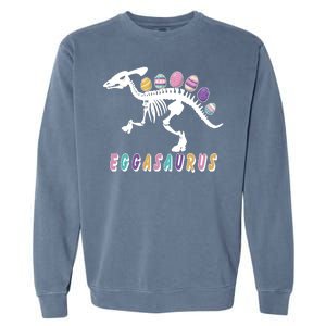 Eggasaurus Plateosaurus Funny Cute Easter Garment-Dyed Sweatshirt