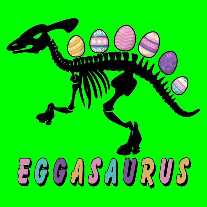 Eggasaurus Plateosaurus Funny Cute Easter Button
