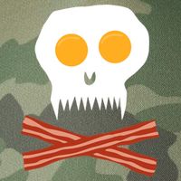 Eggs And Bacon Skull Legacy Tie Dye Trucker Hat