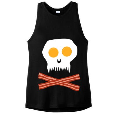 Eggs And Bacon Skull Ladies PosiCharge Tri-Blend Wicking Tank