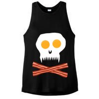 Eggs And Bacon Skull Ladies PosiCharge Tri-Blend Wicking Tank