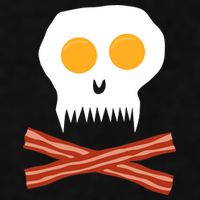Eggs And Bacon Skull Ladies PosiCharge Tri-Blend Wicking Tank
