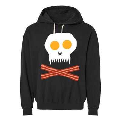 Eggs And Bacon Skull Garment-Dyed Fleece Hoodie
