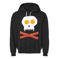 Eggs And Bacon Skull Garment-Dyed Fleece Hoodie