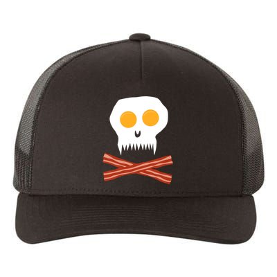 Eggs And Bacon Skull Yupoong Adult 5-Panel Trucker Hat