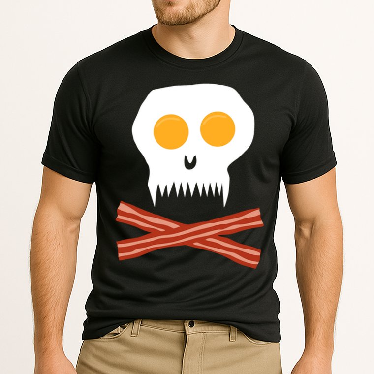 Eggs And Bacon Skull Performance Shirt