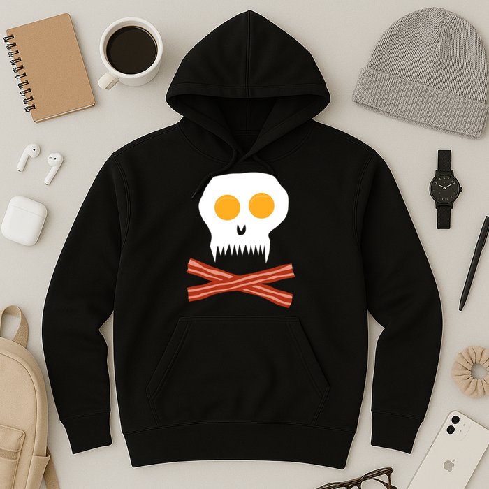 Eggs And Bacon Skull Hoodie