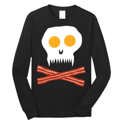Eggs And Bacon Skull Long Sleeve Shirt