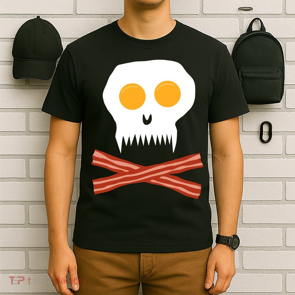 Eggs And Bacon Skull T-Shirt