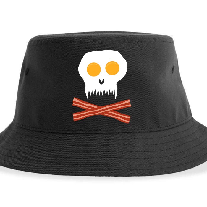 Eggs And Bacon Skull Sustainable Bucket Hat
