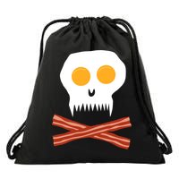 Eggs And Bacon Skull Drawstring Bag