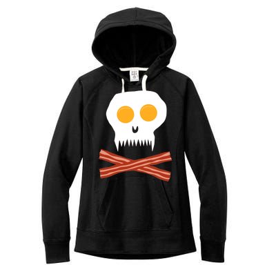 Eggs And Bacon Skull Women's Fleece Hoodie