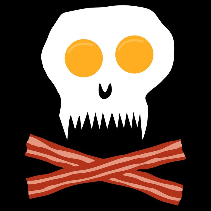 Eggs And Bacon Skull Ladies Essential Flowy Tank