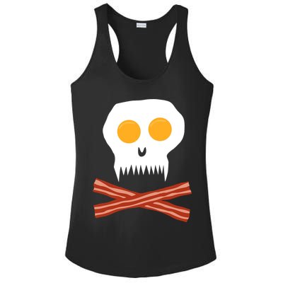 Eggs And Bacon Skull Ladies PosiCharge Competitor Racerback Tank