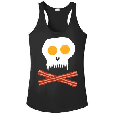 Eggs And Bacon Skull Ladies PosiCharge Competitor Racerback Tank