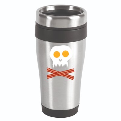 Eggs And Bacon Skull 16oz Travel Tumbler