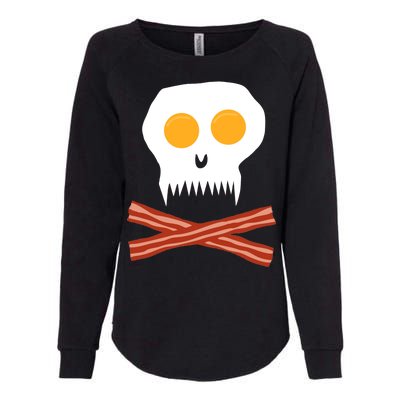 Eggs And Bacon Skull Womens California Wash Sweatshirt