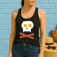 Eggs And Bacon Skull Womens Tank Top