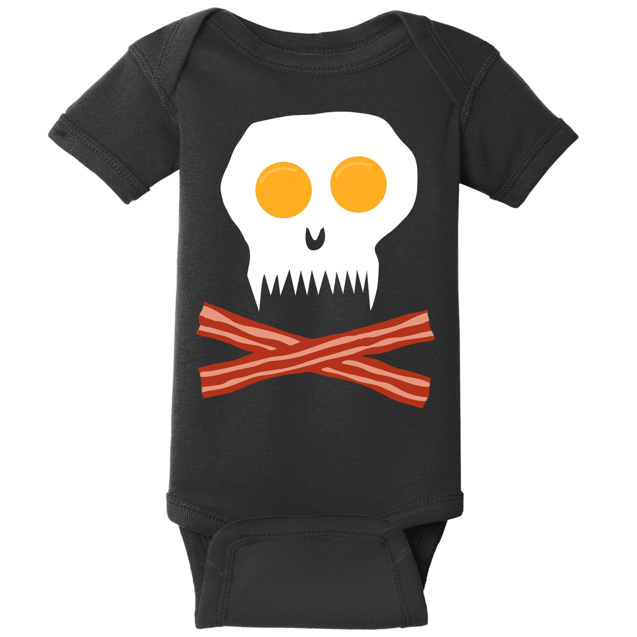 Eggs And Bacon Skull Baby Bodysuit