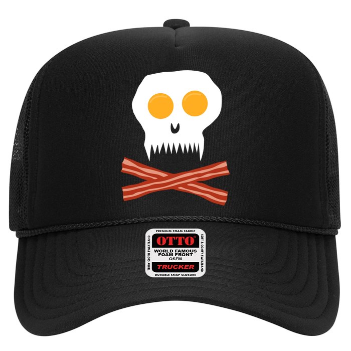 Eggs And Bacon Skull Trucker Hat