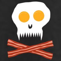 Eggs And Bacon Skull Trucker Hat