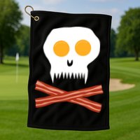Eggs And Bacon Skull Golf Towel