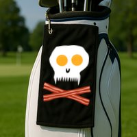 Eggs And Bacon Skull Golf Towel