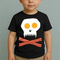 Eggs And Bacon Skull Toddler T-Shirt