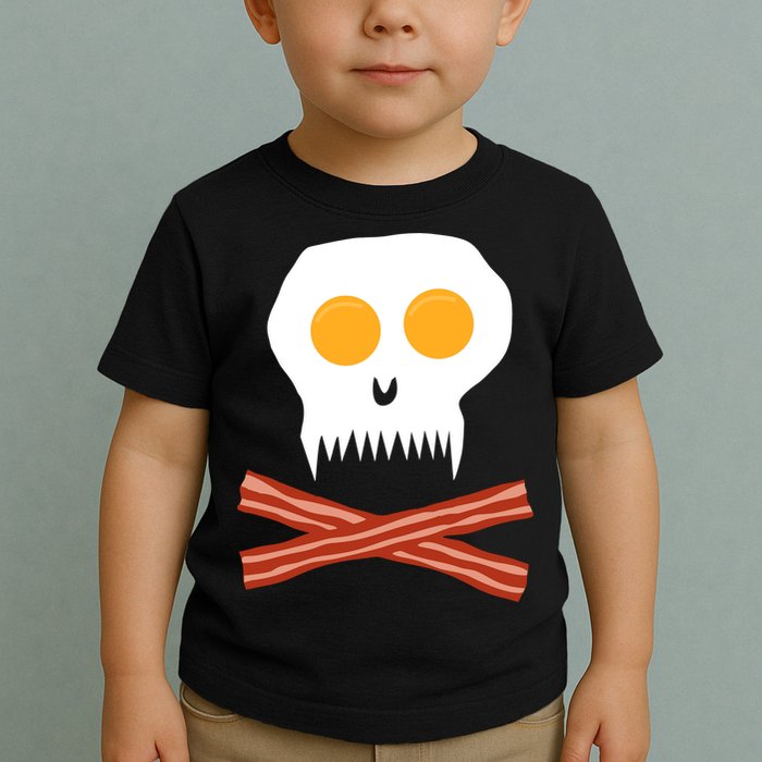 Eggs And Bacon Skull Toddler T-Shirt