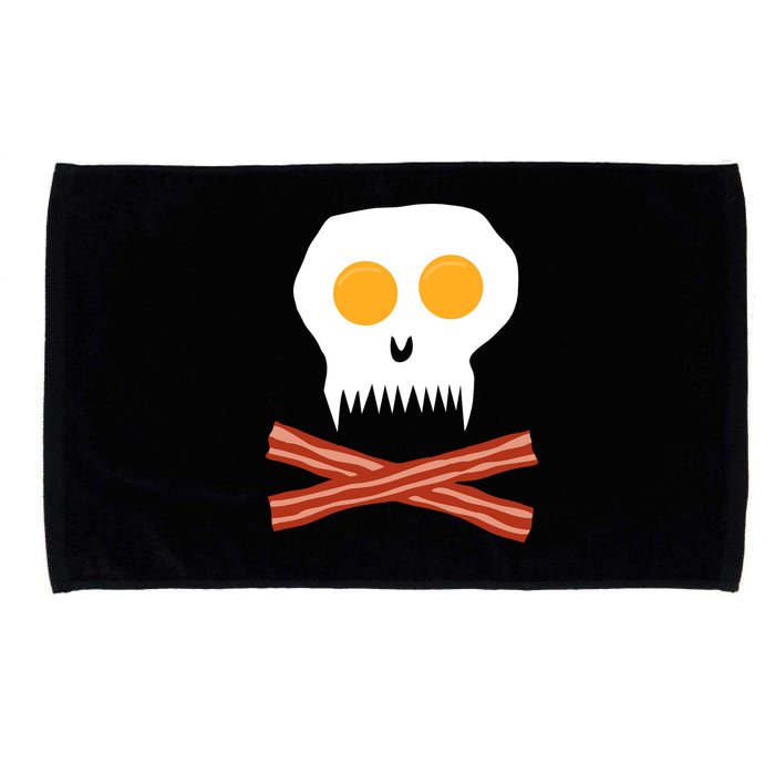 Eggs And Bacon Skull Microfiber Hand Towel